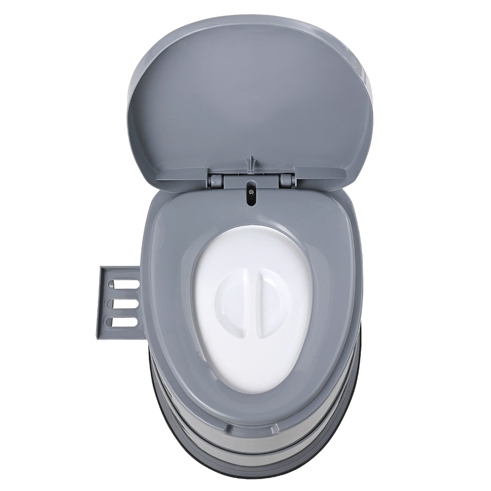 Portable Camping Toilet With Detachable Bucket And Dual Lids_voghion.com